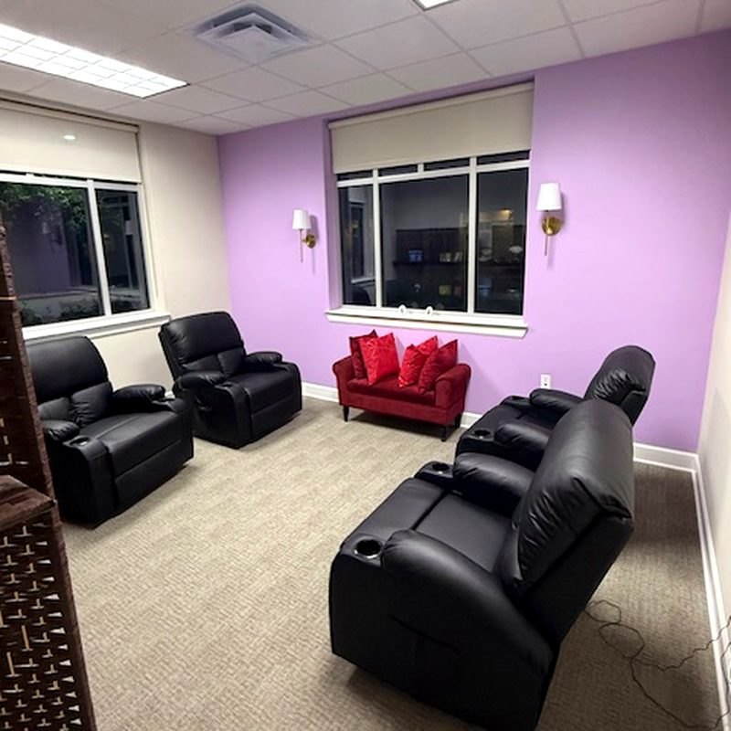 Massage chairs in the Mosaic Relaxation Room